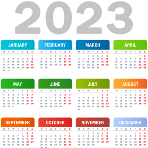 Calendar 2023 PNG
