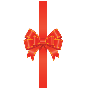 red ribbon bow PNG