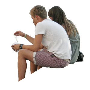 Sitting people PNG
