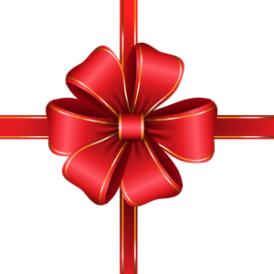 red ribbon bow PNG