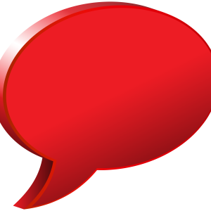 Speech red balloon PNG