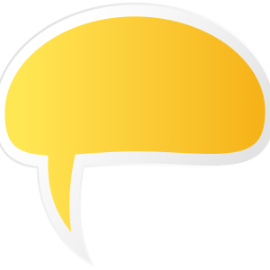 Speech balloon PNG yellow