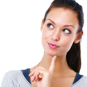 Thinking woman PNG