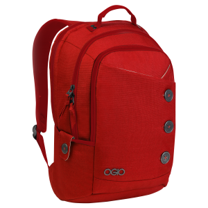 Red backpack PNG image