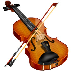 Violin and bow PNG