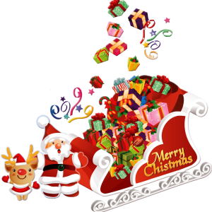 Santa sleigh PNG
