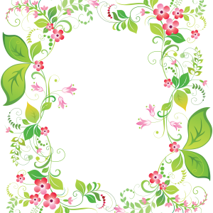 Floral frame PNG