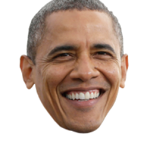 Barak Obama face PNG image