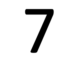 number 7 PNG