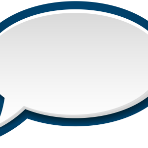 Speech balloon PNG blue line