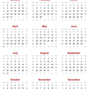 Calendar 2023 PNG
