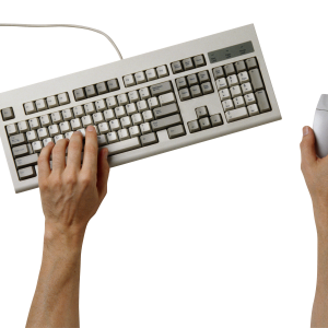 hands on keyboard PNG