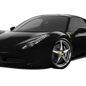 Black ferrari car PNG image