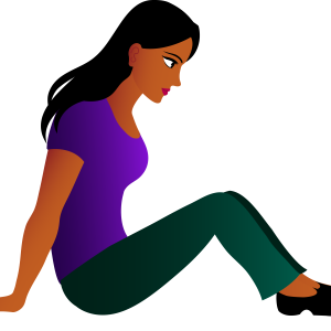 Sitting woman PNG
