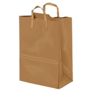 Paper shopping bag PNG image