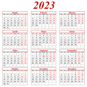 Calendar 2023 PNG