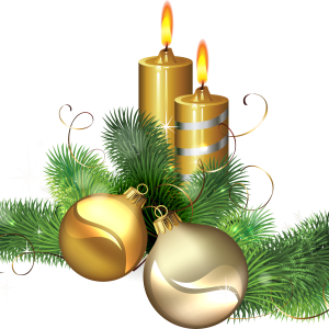 Christmas candles PNG image
