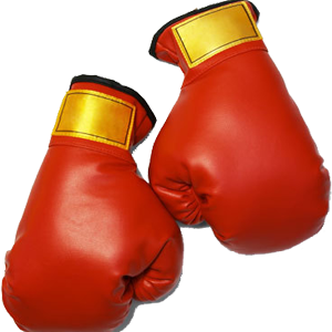 Red boxing gloves PNG image