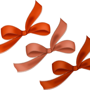 red ribbon bow PNG