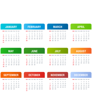Calendar 2021 year PNG