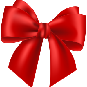 red ribbon bow PNG