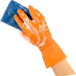 washing sponge in hand PNG