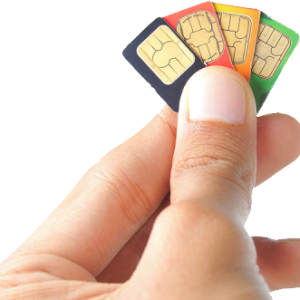 SIM cards in hand PNG