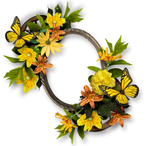 Floral frame PNG