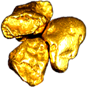 Gold nuggets PNG image