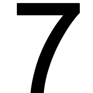number 7 PNG