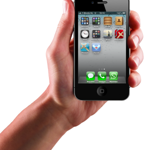Phone in hand PNG