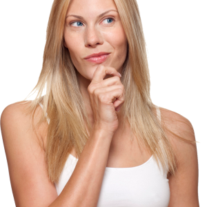 Thinking girl PNG