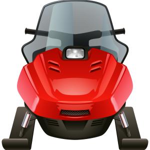 Snowmobile PNG red