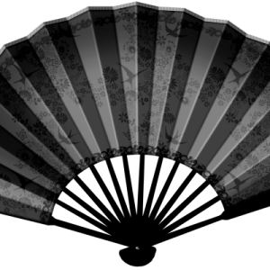 black hand fan PNG