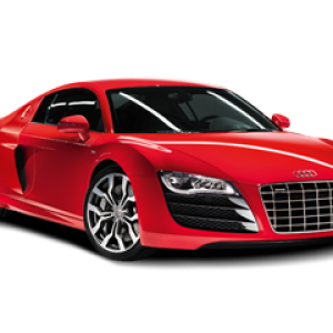Red audi R8 PNG image