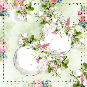 Floral frame PNG
