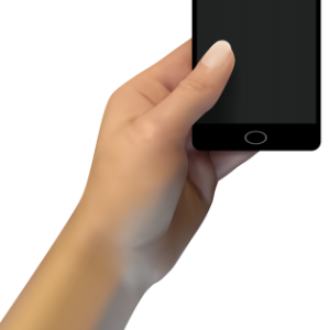 Phone in hand PNG