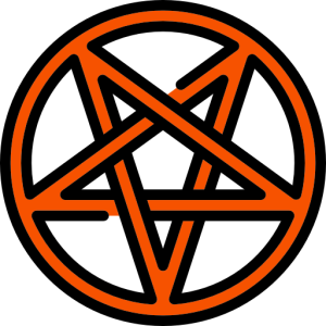 Pentagram orange PNG