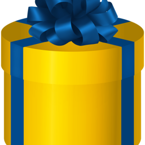 Yellow gift box PNG