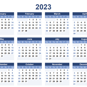 Calendar 2023 PNG