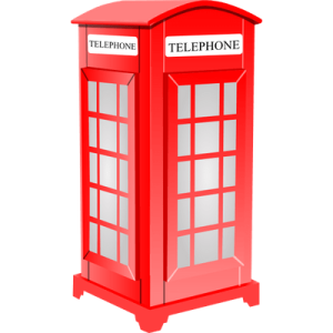 England London telephone booth PNG