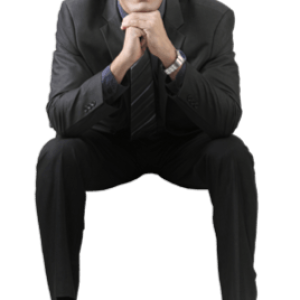 Sitting businessman PNG