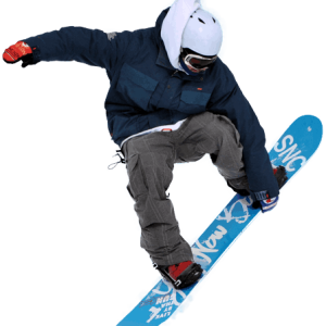 Snowboard man PNG image