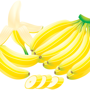 Bananas sliced with knive PNG image