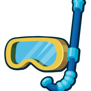 Snorkel, diving mask PNG