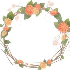 Floral frame PNG