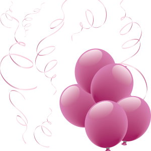Purple balloons PNG image