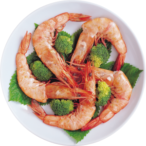 Shrimps plate PNG image
