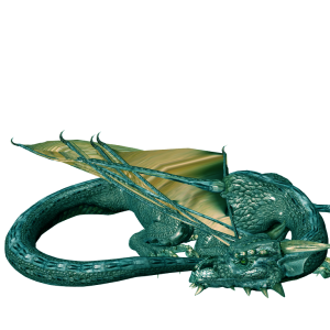 Green dragon PNG images, free drago picture