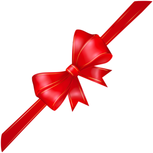 red ribbon bow PNG
